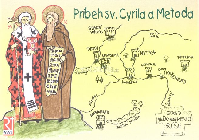 Omaľovánka - Príbeh sv. Cyrila a Metoda