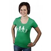Dámske tričko "za rodinu" - zelené