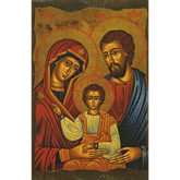 Obraz na dreve: Svätá rodina - ikona (10x6,5)