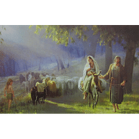 Obraz na dreve: Kto dá prístrešie svätej Rodine? (40x30)