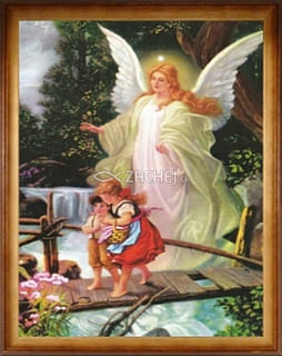 Obraz v ráme: Anjel strážny (45x35)