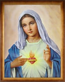 Obraz v ráme: Nepoškvrnené Srdce Panny Márie (30x25)
