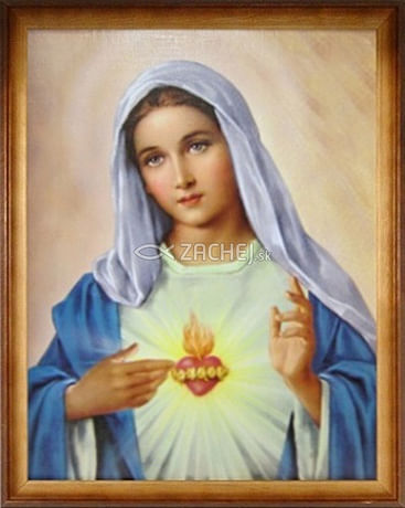 Obraz v ráme: Nepoškvrnené Srdce Panny Márie (55x45)