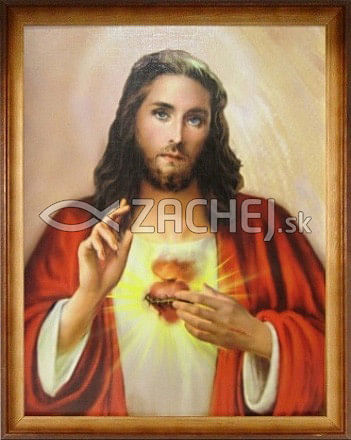 Obraz v ráme: Božské Srdce Ježišovo (30x25)