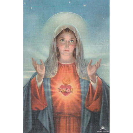 Obrázok smútočný: Nepoškvrnené Srdce Panny Márie