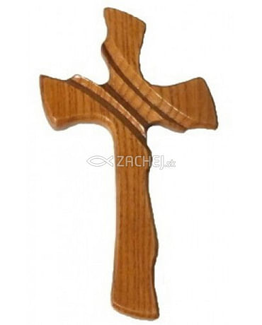 Kríž: drevený mašľový, bez korpusu, veľký - hnedý