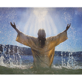 Obraz na dreve: Pán Ježiš v Jordáne (40x30)