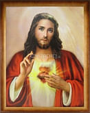 Obraz v ráme: Božské Srdce Ježišovo (45x35)