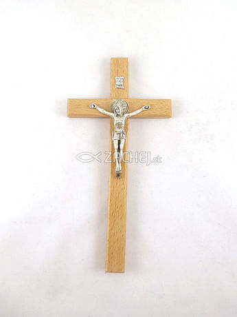 Kríž drev. s Benedikt. med. / Z - 20cm