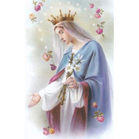 Obrázok smútočný: Panna Mária Kráľovná