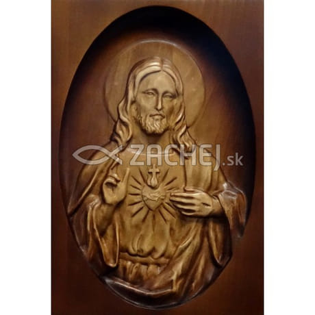 Obraz: drevorezba - Srdce Pána Ježiša (DR-33B)