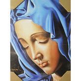 Obraz na dreve: Panna Mária Sedembolestná - tri kríže (42x30)