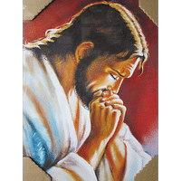 Obraz na dreve: Modliaci sa Pán Ježiš (40x30)
