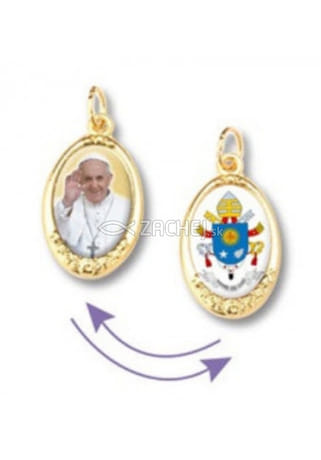 Medailón: Sv. Otec František (G294-D)