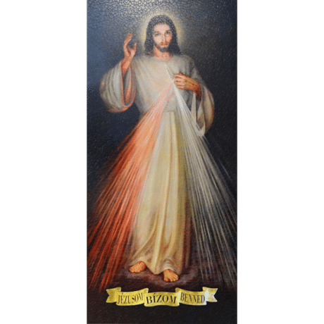 Obraz na dreve: Božie milosrdenstvo - maďarsky (40x20)