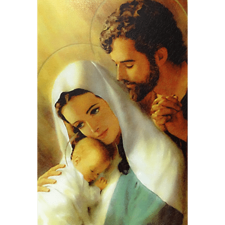 Obraz na dreve: Svätá rodina - farebná (30x20)