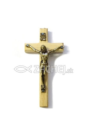 Kríž: drevený, prírodný - svetlý, 10 cm