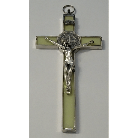Kríž: kovový, Benediktínsky - fosforový (PG230/N)