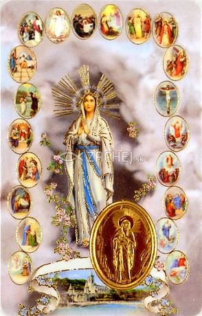 Kartička: Modlitba k Lurdskej Panne Márii
