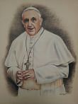 Obrázek papeže Františka - fotopapír, 5,5x8,7 cm