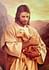 Obrázok na dreve: Pán Ježiš s ovečkou (13x10)