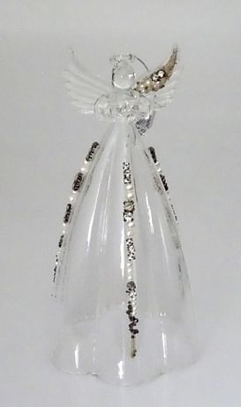 Anjel sklenený - 19 cm (3303)