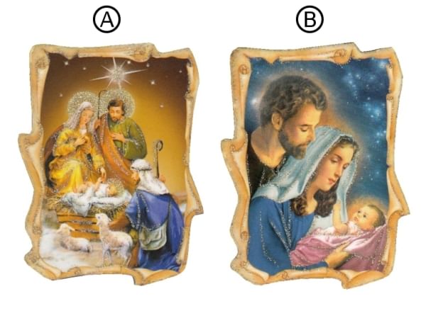 Magnetka vianočná drevená