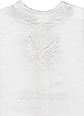 Krstová košieľka - holubica, biely nápis