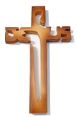 Kríž: drevený JESUS - melír (221)