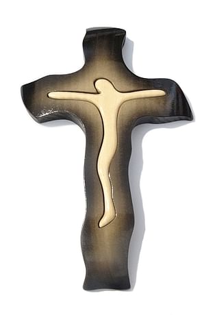 Kríž: drevený, tmavý - malý