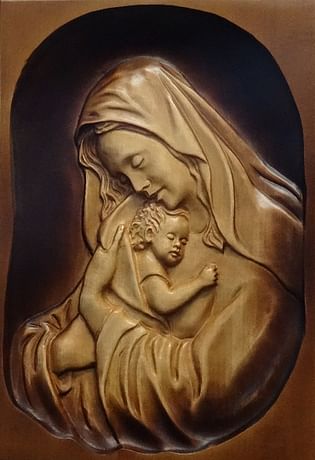 Drevorezba: Panna Mária s Ježiškom (DR-36B)