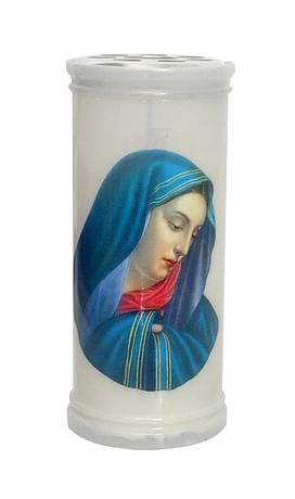 Kahanec: plastový s obrázkom, Panna Mária Sedembolestná - 15 cm