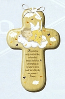 Kríž: s modlitbou, drevený (CM-4)