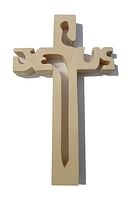 Kríž: drevený JESUS - prírodný (243)