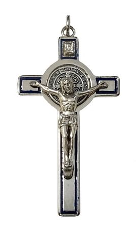 Prívesok: Benediktínsky kríž - modrý (PZ003)