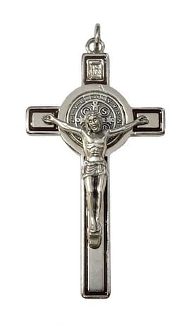 Prívesok: Benediktínsky kríž - hnedý (PZ003)