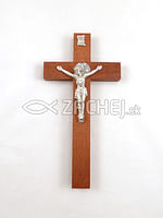 Kríž: drevený s Benediktínskou medailou - hnedý (KVZ001)