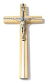 Kríž: drevený s lištou - prírodný 26 cm (KVZ008)