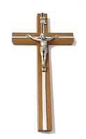 Kríž: drevený s lištou - hnedý 20 cm (KVZ007)