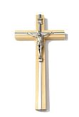 Kríž: drevený, s lištou - prírodný, 16 cm