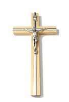 Kríž: drevený, s lištou 16 cm - prírodný (KVZ006)