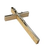 Kríž: drevený, s lištou - prírodný, 13 cm