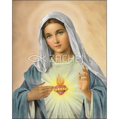 Obraz na dreve: Srdce Panny Márie (40x30) (Z)