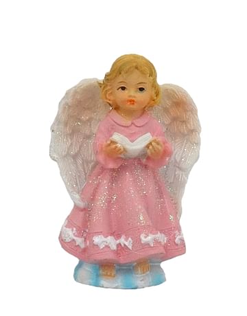 Anjel s knihou - ružový (5505)
