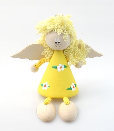 Anjel drevený (ADZ011) - žltý