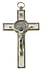Kríž: kovový, Benediktínsky - biely (599N)