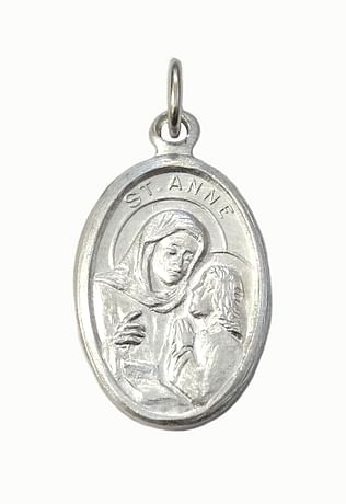 Medailón: svätá Anna, strieborná farba