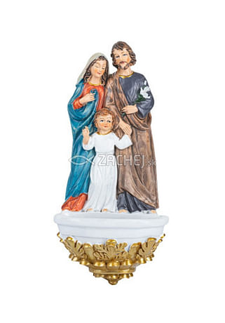 Svätenička: Svätá rodina - farebná so zlatým ornamentom