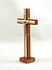 Kríž: drevený s lištou, na postavenie - hnedý (14 cm)