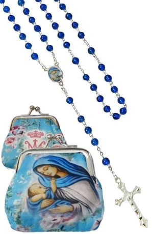 Ruženec: Panna Mária - modrý (1071-C M21)